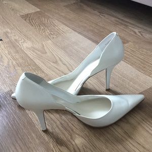 Nine West white pumps